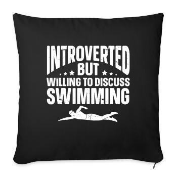 Cadeaux amusants pour introvertis - Housse de coussin décorative 45 x 45 cm - noir - Devant