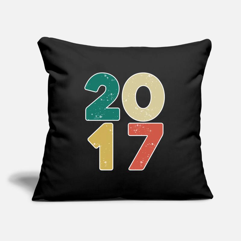 2017 - Year 2017 - Year 2017 Sofa pillowcase 17,3'' x 17,3'' (45 x 45 cm)