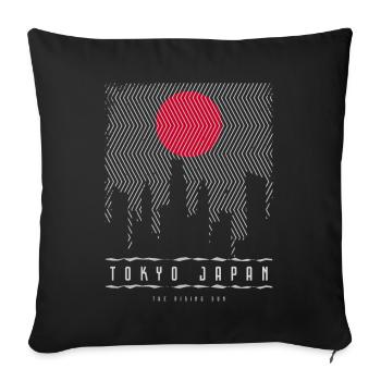 Tokyo Japan - Sofakissenbezug 45 x 45 cm - Schwarz - Vorne