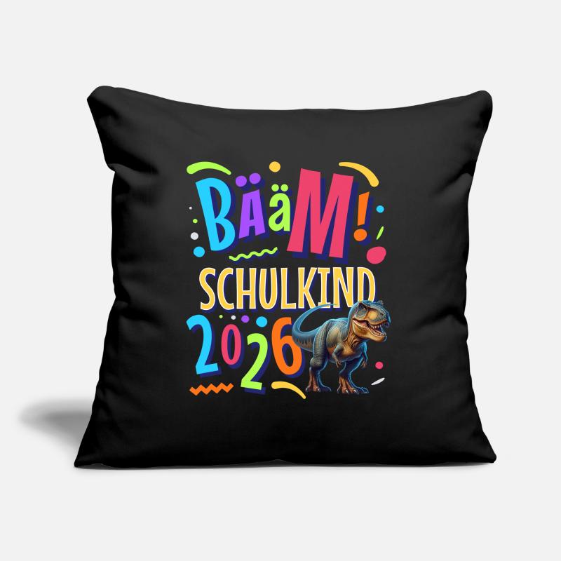 Bääm Schulkind 2026 T Rex Sofakissenbezug 45 x 45 cm