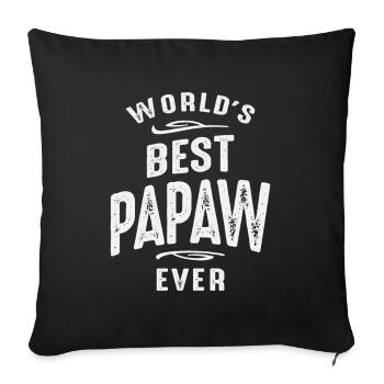 World's Best Papaw Ever - Father's Day - Sofa pillowcase 17,3'' x 17,3'' (45 x 45 cm) - black - Front