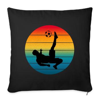 Arrêt au coucher du soleil : Plongeon du gardien - Housse de coussin décorative 45 x 45 cm - noir - Devant