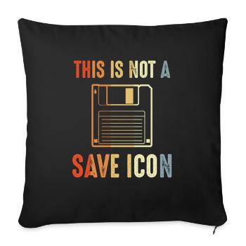 This is not a save icon - Sofa pillowcase 17,3'' x 17,3'' (45 x 45 cm) - black - Front