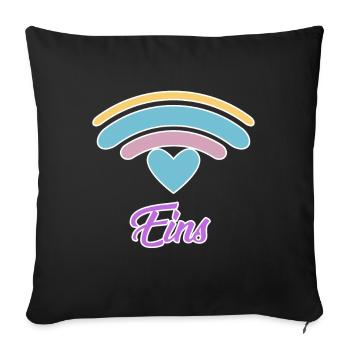 1st Birthday Rainbow Baby Motif - Sofa pillowcase 17,3'' x 17,3'' (45 x 45 cm) - black - Front