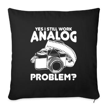 Photography Joke - Sofa pillowcase 17,3'' x 17,3'' (45 x 45 cm) - black - Front