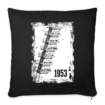 Football 1953 Dresden Old Stadium Lights - Sofa pillowcase 17,3'' x 17,3'' (45 x 45 cm) - black - Front
