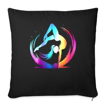 Gymnast Gymnastics Gymnastics Club Gymnastics Gymnastics - Sofa pillowcase 17,3'' x 17,3'' (45 x 45 cm) - black - Front