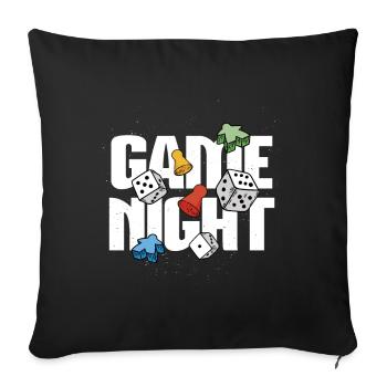 Board Game Enthusiasts - Sofa pillowcase 17,3'' x 17,3'' (45 x 45 cm) - black - Front