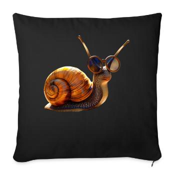 Snail Vineyard Snail Shell Snails - Sofa pillowcase 17,3'' x 17,3'' (45 x 45 cm) - black - Front