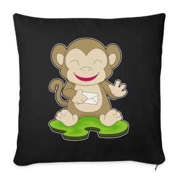 Affe Brief - Sofakissenbezug 45 x 45 cm - Schwarz - Vorne