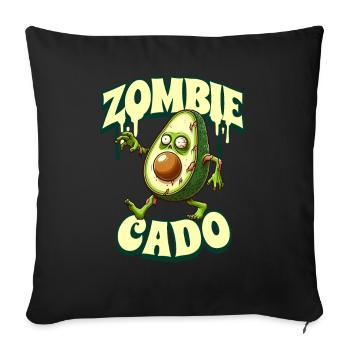 Zombie Avocat Zombie Cado - Housse de coussin décorative 45 x 45 cm - noir - Devant