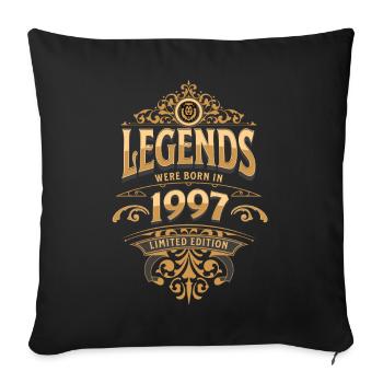 1997 legend birthday 1997 year of birth - Sofa pillowcase 17,3'' x 17,3'' (45 x 45 cm) - black - Front