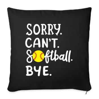 Softball Softball-Spieler - Sofakissenbezug 45 x 45 cm - Schwarz - Vorne