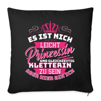 Ce n’est pas facile princesse et en même temps - Housse de coussin décorative 45 x 45 cm - noir - Devant