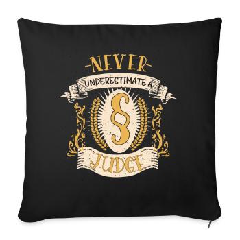 Judge Court Official Funny Gift - Sofa pillowcase 17,3'' x 17,3'' (45 x 45 cm) - black - Front