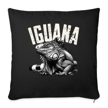 Iguana - Sofa pillowcase 17,3'' x 17,3'' (45 x 45 cm) - black - Front