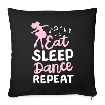 Tänzerin Ballerina - Sofakissenbezug 45 x 45 cm - Schwarz - Vorne
