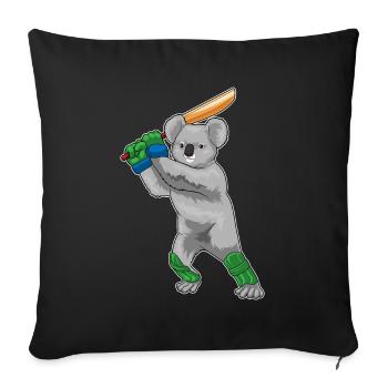 Koala Cricket Cricket Bats - Sofa pillowcase 17,3'' x 17,3'' (45 x 45 cm) - black - Front