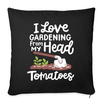 Garten Gartenarbeit - Sofakissenbezug 45 x 45 cm - Schwarz - Vorne
