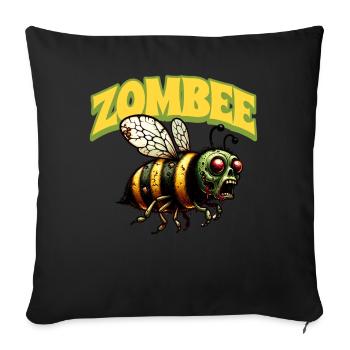 Zombie Bee Zombee - Sofa pillowcase 17,3'' x 17,3'' (45 x 45 cm) - black - Front