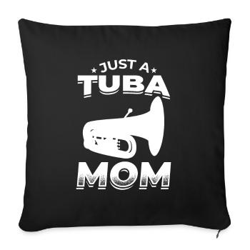 Juste un écrou de tuba - Housse de coussin décorative 45 x 45 cm - noir - Devant