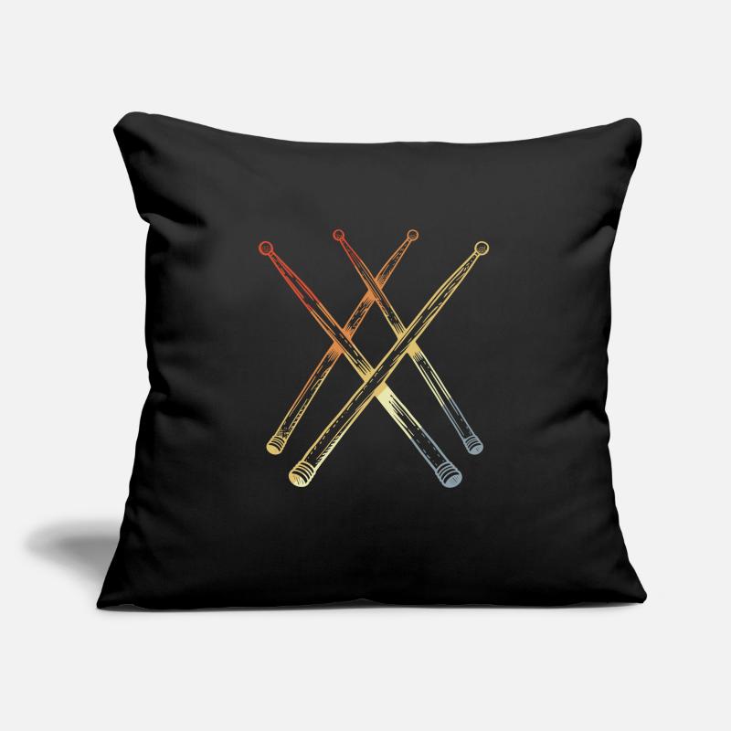Retro Drumsticks Sketch Sofa pillowcase 17,3'' x 17,3'' (45 x 45 cm)
