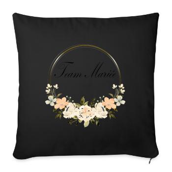 Team Mariée - Housse de coussin décorative 45 x 45 cm - noir - Devant
