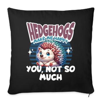 Hedgehog - Sofa pillowcase 17,3'' x 17,3'' (45 x 45 cm) - black - Front