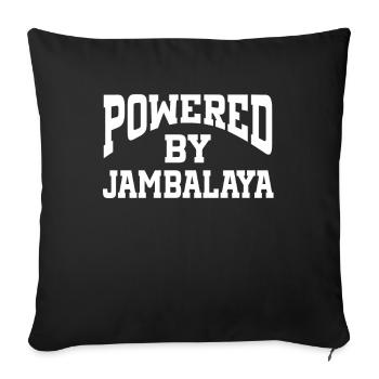 Powered By Jambalaya - Sofa pillowcase 17,3'' x 17,3'' (45 x 45 cm) - black - Front
