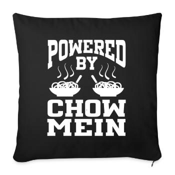 Powered By Chow Mein - Sofakissenbezug 45 x 45 cm - Schwarz - Vorne