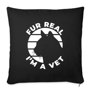 Funny Vet Joke - Sofa pillowcase 17,3'' x 17,3'' (45 x 45 cm) - black - Front