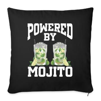 Powered By Mojito - Sofa pillowcase 17,3'' x 17,3'' (45 x 45 cm) - black - Front