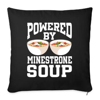 Soupe Powered By Minestrone - Housse de coussin décorative 45 x 45 cm - noir - Devant