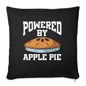 Powered By Apple Pie - Sofakissenbezug 45 x 45 cm - Schwarz - Vorne