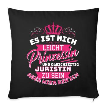 Princesse & Avocat - Avocat drôle & - Housse de coussin décorative 45 x 45 cm - noir - Devant