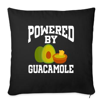 Powered By Guacamole - Sofa pillowcase 17,3'' x 17,3'' (45 x 45 cm) - black - Front