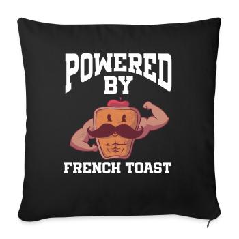 Propulsé par du pain doré - Housse de coussin décorative 45 x 45 cm - noir - Devant