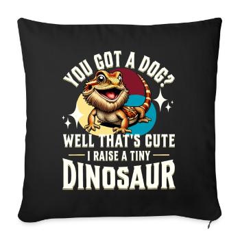 Bartagame Bartagamen Bearded Dragon - Sofa pillowcase 17,3'' x 17,3'' (45 x 45 cm) - black - Front