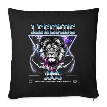 1985 Anniversaire Année de naissance Leo - Housse de coussin décorative 45 x 45 cm - noir - Devant