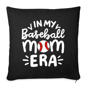 Baseball Baseball-Spieler - Sofakissenbezug 45 x 45 cm - Schwarz - Vorne