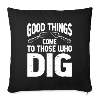 Archaeologist Archaeology - Sofa pillowcase 17,3'' x 17,3'' (45 x 45 cm) - black - Front