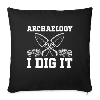 Archaeologist Archaeology - Sofa pillowcase 17,3'' x 17,3'' (45 x 45 cm) - black - Front