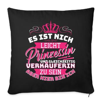 Princess & Saleswoman Cool Sellers - Sofa pillowcase 17,3'' x 17,3'' (45 x 45 cm) - black - Front