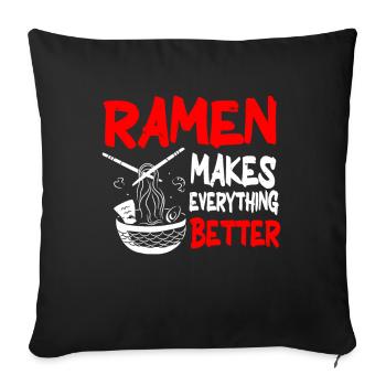 Ramen Lover Japanese Noodle Soup Ramen - Sofa pillowcase 17,3'' x 17,3'' (45 x 45 cm) - black - Front