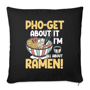 Ramen Lover Japanese Noodle Soup Ramen - Sofa pillowcase 17,3'' x 17,3'' (45 x 45 cm) - black - Front