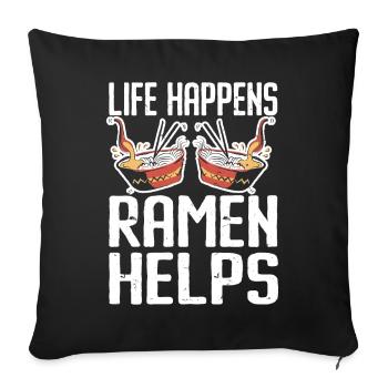 Ramen Lover Japanese Noodle Soup Ramen - Sofa pillowcase 17,3'' x 17,3'' (45 x 45 cm) - black - Front