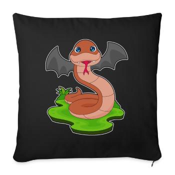 Snake Bat - Sofa pillowcase 17,3'' x 17,3'' (45 x 45 cm) - black - Front