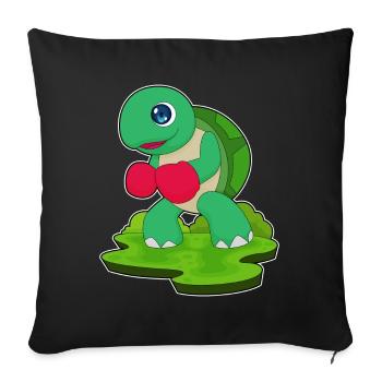 Turtle Boxer Boxing Gloves Boxing - Sofa pillowcase 17,3'' x 17,3'' (45 x 45 cm) - black - Front