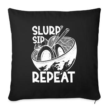 Ramen Lover Japanese Noodle Soup Ramen - Sofa pillowcase 17,3'' x 17,3'' (45 x 45 cm) - black - Front