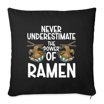 Ramen Lover Japanese Noodle Soup Ramen - Sofa pillowcase 17,3'' x 17,3'' (45 x 45 cm) - black - Front